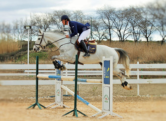 salto - escuela de equitacion con picadero cubierto